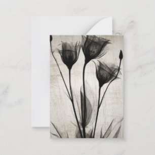 Cartão De Notas Flores de Raio-X Vintage