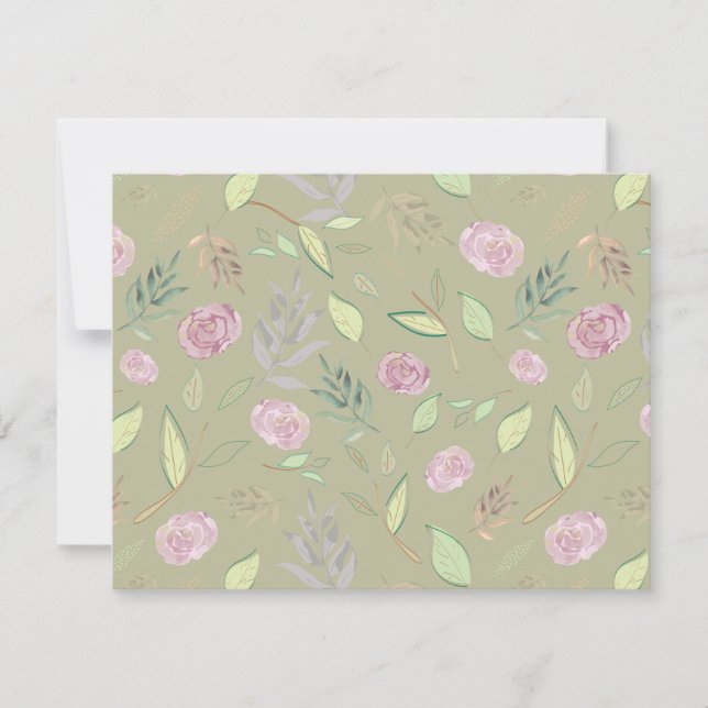 Cartão De Notas Flores Festivas De Aquarelas 5 (Frente)