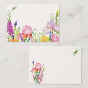 Cartão De Notas Flores irlandesas de aquarela