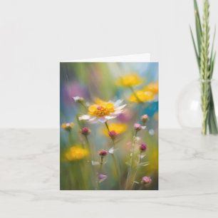 Cartão De Notas Flores Selvagens Whimsical No Vento