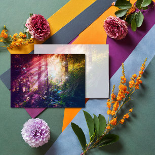 Cartão De Notas Florestas Arco-Íris Místicas Artísticas