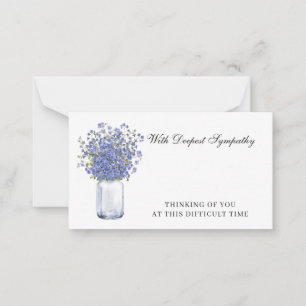 Cartão De Notas Florista memorial de simpatia Forget-Me-Not