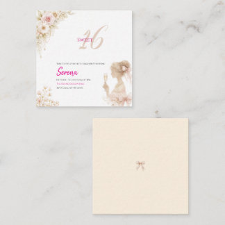 Cartão De Notas Flower Dreamy Soft Sweet 16 Birthday Note Card