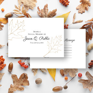 Cartão De Notas Folgas de outono Compartilham um Fundido de Memóri