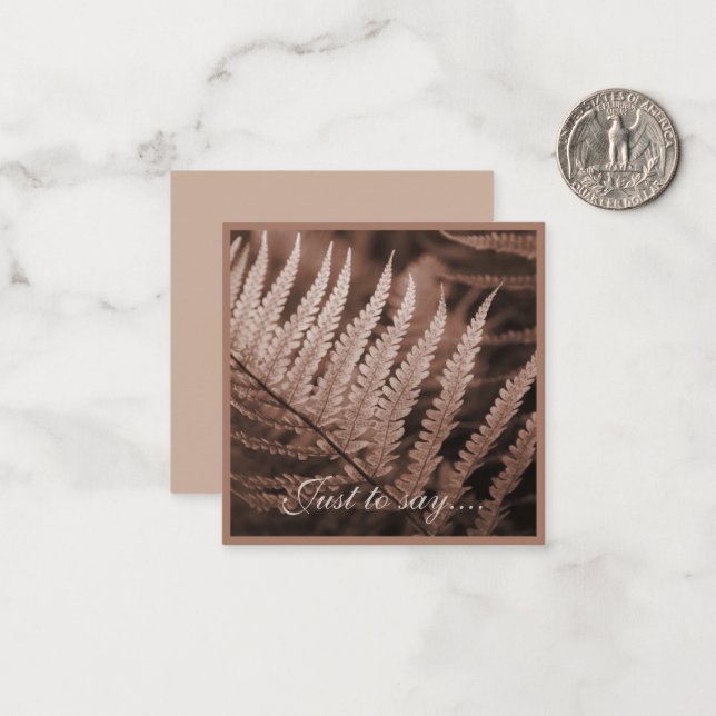 Cartão De Notas Folhagem Botânica Mocha Mousse (Frente/Verso In Situ)