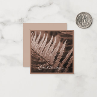 Cartão De Notas Folhagem Botânica Mocha Mousse