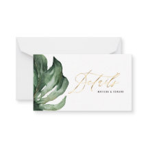 Folhagem de folha de palma de aquarela e detalhes 