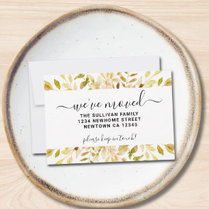 Cartão De Notas Folhagem de outono Botânico, movemos o lançamento