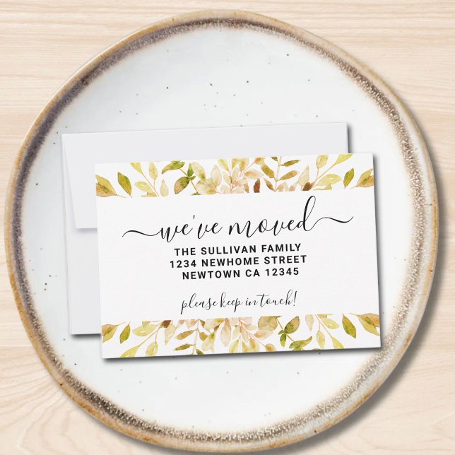 Cartão De Notas Folhagem de outono Botânico, movemos o lançamento (Criador carregado)