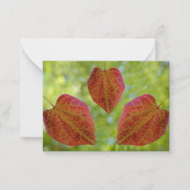 Cartão De Notas Folhas de Amor da Natureza