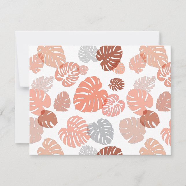 Cartão De Notas Folhas Tropicais Multicolores 9 (Frente)