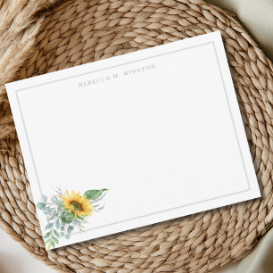 Cartão De Notas Folheto Personalizado Elegante da Floresta Solar