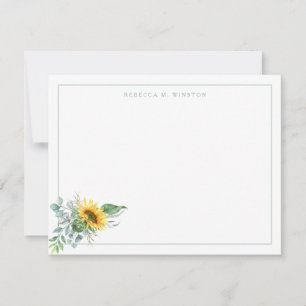 Cartão De Notas Folheto Personalizado Elegante da Floresta Solar