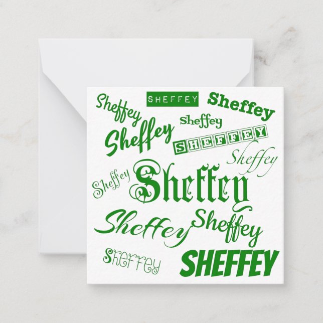 Cartão De Notas Fontes verdes de Sheffey - 9568 (Frente)
