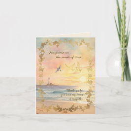 Cartão De Notas Footprints Sympathy Thank You Folded Note Card