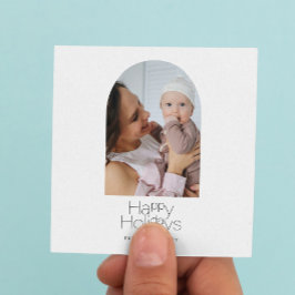 Cartão De Notas Foto da família de orçamento no inverno