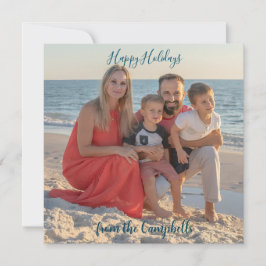 Cartão De Notas Foto da família Personalizar os FERIADOS FELIZES