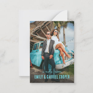 Cartão De Notas Foto de Casal Unificada Kitschy