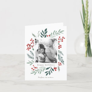 Cartão De Notas Foto de Natal para Férias do inverno em Botânica