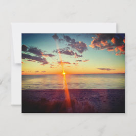 Cartão De Notas Foto do pôr do sol na praia de Cape Cod