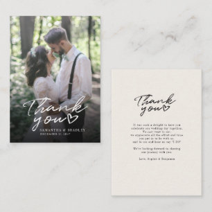 Cartão De Notas Foto manuscrita de script elegante - Obrigado