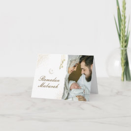 Cartão De Notas Foto mínima moderna de Ramadan Mubarak islâmico