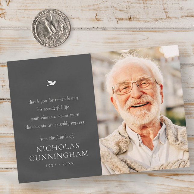 Cartão De Notas Foto moderna minimalista memorial (Criador carregado)