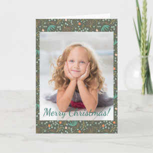 Cartão De Notas Foto oral Moderna Colorida de Natal