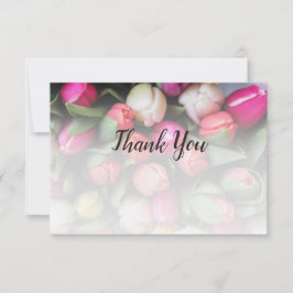 Cartão De Notas Foto Personalizada Tulip - Obrigado - Nota Florist