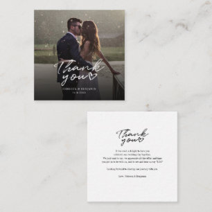 Cartão De Notas Fotografia de Casamento com Agradecimento Manuscri