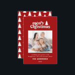 Cartão De Notas fotografia gráfica de Natal de orçamento<br><div class="desc">cartão gráfico Feliz Natal para fotos de Natal. Com texto desenhado à mão moderno e árvores.</div>