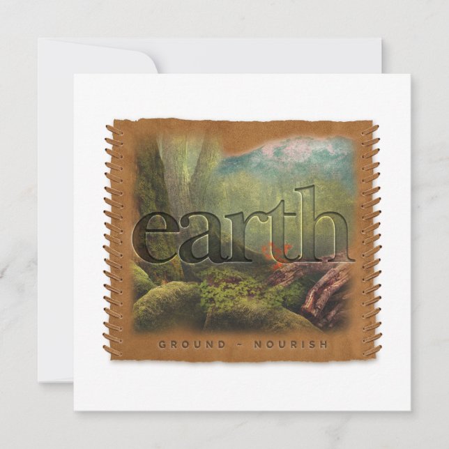 Cartão De Notas Four Elements - EARTH - Personalized Notecard (Frente)