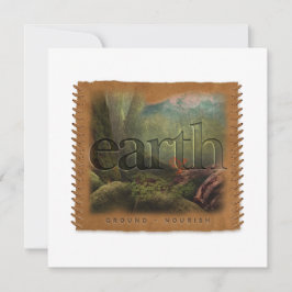 Cartão De Notas Four Elements - EARTH - Personalized Notecard