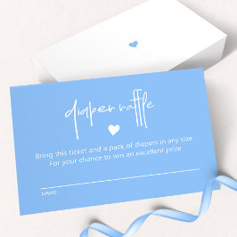 Cartão De Notas Fralda Chá Médio  Blue Baby Boy Raffle