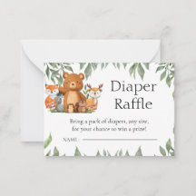 Fralda Raffle dos Animais da Floresta Verde