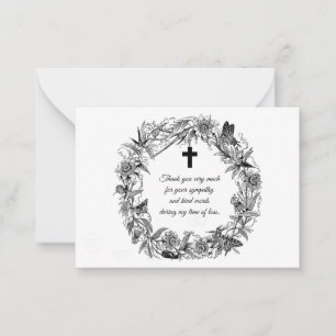 Cartão De Notas Frame Da Flor De Fundo Após O Funcional Obrigado C