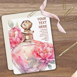 Cartão De Notas Frasco de Perfume Rosa