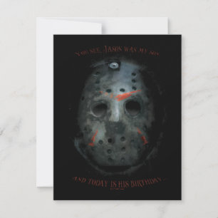 Cartão De Notas Freddy vs. Jason   Citação da Máscara de Jason