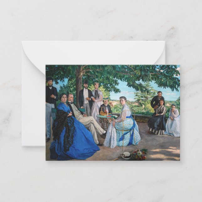Cartão De Notas Frederic Bazille - A Reunião Familiar (Frente)