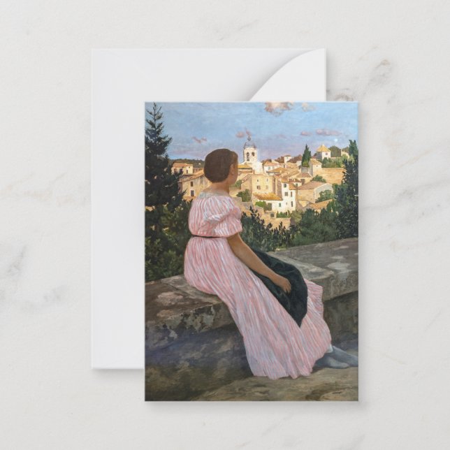 Cartão De Notas Frederic Bazille - O Vestido Rosa (Frente)