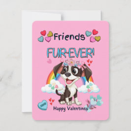 Cartão De Notas Friends Fur-Ever Cute Puppy Classroom Valentines