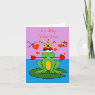 Cartão De Notas Frog Princess Valentines' Day card