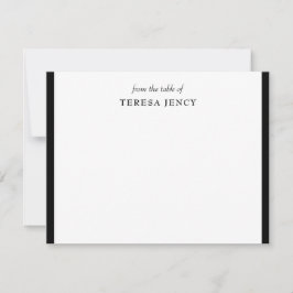 Cartão De Notas From the Desk Of | Classic Black and White Design