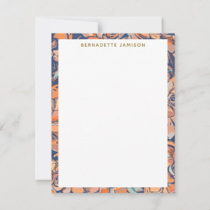 Cartão De Notas Fronteira de Marinhos Terrestres do outono Persona