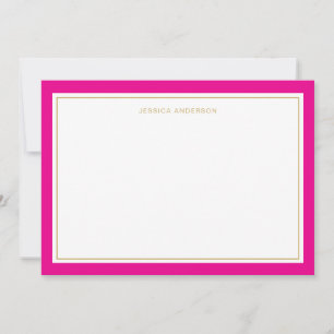 Cartão De Notas Fronteira Dourada Magenta Feminina Legítima Person
