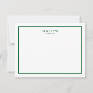 Cartão De Notas Fronteira Verde da Floresta Simples