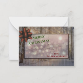 Cartão De Notas Frost Festivo e Sparkle: Mágica Feriada Solta.