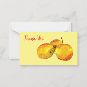 Cartão De Notas Fruta de pera amarelo fruta de água