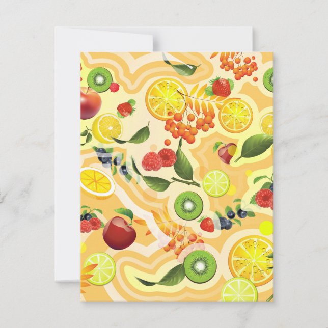 Cartão De Notas Frutas mistas 6 (Frente)
