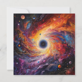 Cartão De Notas Fundo Colorido da Galáxia Espacial dos Planetas